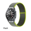 Universele nylon lus geweven sport horlogeband in flash kleur geschikt voor smartwatch. - Teder Geel