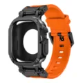 Set de carcasa protectora robusta y correa TPU naranja para Apple Watch Ultra 10. - Negro y Naranja