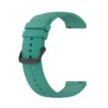 Replacement silicone smartwatch strap with quick release pins and classic buckle in teal. - Pine Green