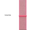 Heet roze nylon lus gevlochten horlogeband vervanging, ademende sport klittenbandband voor smartwatch. - Fuchsiaroze