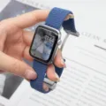 Cinturino di ricambio intrecciato Solo Loop per Apple Watch, fascia in tessuto elastico. - Blu