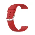 Universal replacement silicone watch strap variant in bright red color, 20mm 22mm size options. - Red