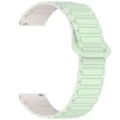 Silicone magnetic loop replacement watch band with dual-color design for smartwatches. - 20mm / Antique White with Starlight