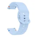 Light blue wavy silicone watch strap 20mm universal replacement band for smart watches. - 20mm / Light Blue