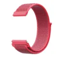 Roze geweven nylon horlogeband vervangende band, ademend sport loop ontwerp met snelsluiting. - Hibiscus