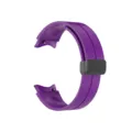 Cinturino per orologio in silicone viola con chiusura pieghevole magnetica pratica. - Viola con fibbia nera