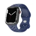 Silikon Sportarmband mit atmungsaktiven Löchern kompatibel mit Apple Watch Ultra Serie blau - Neu Königsblau