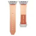 Ανταλλακτικό λουράκι σιλικόνης με μεταλλικό πτυσσόμενο κούμπωμα για Apple Watch Ultra. - Ημιδιαφανές πορτοκαλί με αγκράφα τιτανίου