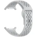 Breathable perforated silicone watch strap compatible with Samsung Galaxy Watch Ultra sports. - Samsung Watch Ultra / Light Gray