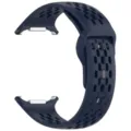 Dark Blue Silicone Sport Watch Band Breathable Replacement Strap for Smart Watch - Samsung Watch Ultra / Midnight Blue