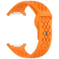 Orange silicone replacement sports watch band with breathable holes for smart watch accessories. - Samsung Watch Ultra / Orange