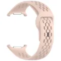 Pink perforated silicone watch band compatible with smartwatches, breathable and durable. - Samsung Watch Ultra / Pink