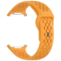 Breathable orange silicone sports watch strap compatible with Samsung Galaxy Watch Ultra model. - Samsung Watch Ultra / Yellow
