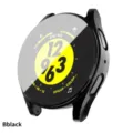 TPU galvanisierte Schutzhülle Detailansicht, flexible weiche Vollschale für Smartwatch. - Watch 7 40 mm / Schwarz