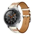 Replacement PU leather watch strap compatible with smartwatches, dual color design. - 17# White Print