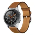 Brown leather watch strap detail showing exquisite stitching and metal buckle design. - 20mm / 1# Brown