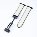 Cinturino di ricambio in pelle silicone con chiusura magnetica pieghevole per orologio smart. - Bianco avorio