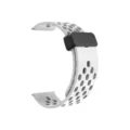 Cinturino sportivo in silicone di ricambio con fibbia magnetica e fori traspiranti. - Bianco
