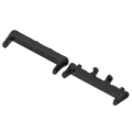 Black metal watch band connector adapters for smartwatches, durable stainless steel parts. - 18mm / Black (Pair)