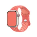 Λουράκι σιλικόνης για Apple Watch, διάτρητο και διαπνέον σε ροζ χρώμα με πολύχρωμες κηλίδες. - 38/40/41mm / Πορτοκαλί Ροζ