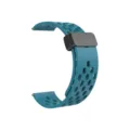 Cinturino di ricambio in silicone per orologio sportivo con fori traspiranti e fibbia magnetica - Verde roccia