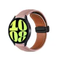 Cinturino per smartwatch in pelle con texture litchi rosa e fibbia magnetica - 20mm / Rosa con Hardware Nero