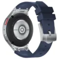 Cinturino di ricambio in silicone blu compatibile con Samsung Galaxy Watch, fibbia sicura. - Watch 4/5/6 / Argento e Blu