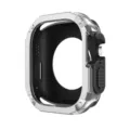 Robustes Schutzgehaeuse fuer Smartwatch aus PC und TPU dualem Material in silber schwarz - 40/41 mm / Silber