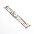 Bracelet de montre de remplacement en acier inoxydable argenté pour Apple Watch. - Lumière Stellaire