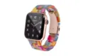 Colorful Marble Resin Strap Compatible with Apple Watch in Rose Gold Clasp Variant - 38/40/41mm / Rainbow
