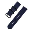 Cinturino per orologio in tela di nylon spessa sgancio rapido blu scuro per smartwatch - Blu
