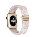 Marble Resin Watch Band Replacement Strap Compatible with Apple Watch Series Pink Gold - Pink Floral