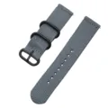 Cinturino di ricambio per orologio in nylon ispessito con fibbie in metallo nero per smartwatch. - Grigio