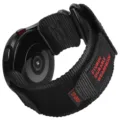 Zwarte nylon klittenband horlogeband vervanging band voor smartwatch universeel. - Zwart