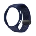 Silicone mesh watch band and PC hollow case set with magnetic clasp for smart watch accessory - Midnight Blue with Black Buckle