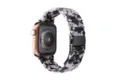 Black and White Marble Resin Watch Band Strap Compatible with Apple Watch Series. - Black and White Pattern