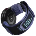Universele nylon klittenband smartwatch horlogeband vervanging met metalen haak blauw. - Blauw