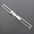 Bracelet de rechange en acier inoxydable compatible avec Apple Watch boucle déployante. - Argent & Noir