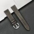 Cinturino di ricambio in pelle per orologio con perni a sgancio rapido e fibbia in acciaio - Grigio Con Fibbia Argentata