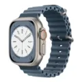 Λουράκι σιλικόνης smartwatch συμβατό με Apple Watch Ultra σε μπλε χρώμα ανταλλακτικό - Πράσινο του βράχου