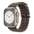 Λουράκι Οκεάνης Σιλικόνης Συμβατό Με Apple Watch Ultra 49mm Αδιάβροχο Ανταλλακτικό - Γκρι της ακτής