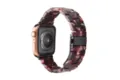 Marble leopard resin watch band replacement strap compatible with Apple Watch series accessories. - Elegant Red