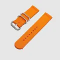 Cinturino per orologio in nylon arancione di ricambio con fibbia in acciaio inox - Arancione Fibbia Argentata