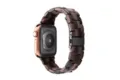 Marble leopard resin strap compatible with Apple Watch 44mm stylish replacement band - Chocolate