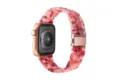Pink marble resin watch band replacement compatible with Apple Watch series, stylish accessory. - Rose Pink