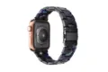 Replacement resin strap for Apple Watch marble pattern luxury fashion band accessory 44mm - Purple Blue Floral