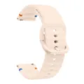 Beige wavy silicone watch strap 20mm replacement band with quick release pins and buckle. - Pink