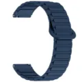 Replacement silicone magnetic loop watch band 20mm 22mm dark blue strap for universal - 20mm / Midnight Blue