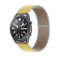 Universele nylon loop geweven horlogeband vervanging voor sport smartwatches, geel blauw. - camel