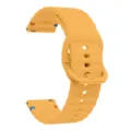 Replacement silicone watch strap 20mm wave design with colorful stitching yellow color - Yellow
